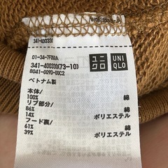 【UNIQLO】メンズ／ジップパーカーの画像