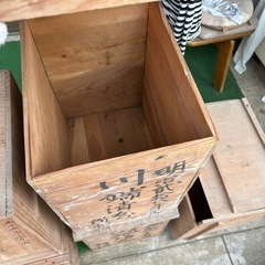 明治　木箱　収納箱　食器箱　アンティーク　レトロの画像