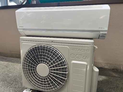 【美品・半年使用】日立 ルームエアコン　しろくまくん　 RAS-AJ22R (W) 冷暖房 2.2kW 2024年製