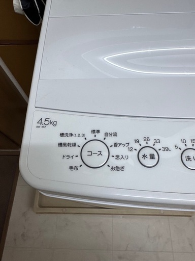 ビッグカメラの洗濯機 4.5kg