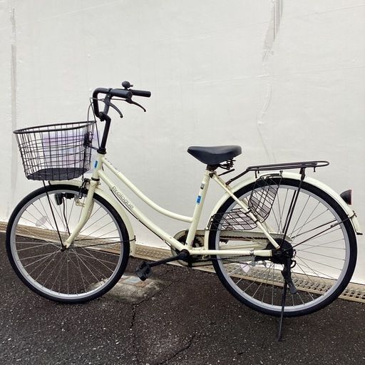 自転車?24インチ自転車?ギア付き・ライト付き自転車?お買い得‼️春日市‼️入荷しました?クリーム色自転車?クリームカラー?リサイクル