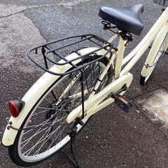 自転車🚲24インチ自転車🚲ギア付き・ライト付き自転車🚲お買い得‼️春日市‼️入荷しました🚲クリーム色自転車🚲クリームカラー🚲リサイクルマート♻️リサイクル🚲【No327】の画像