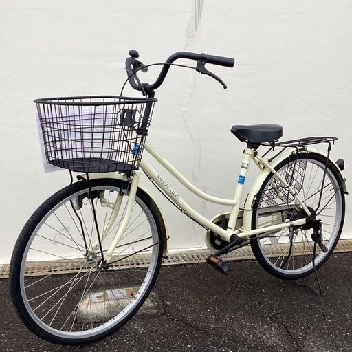 自転車?24インチ自転車?ギア付き・ライト付き自転車?お買い得‼️春日市‼️入荷しました?クリーム色自転車?クリームカラー?リサイクル