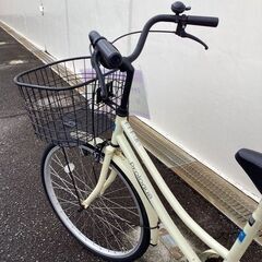 自転車🚲24インチ自転車🚲ギア付き・ライト付き自転車🚲お買い得‼️春日市‼️入荷しました🚲クリーム色自転車🚲クリームカラー🚲リサイクルマート♻️リサイクル🚲【No327】の画像