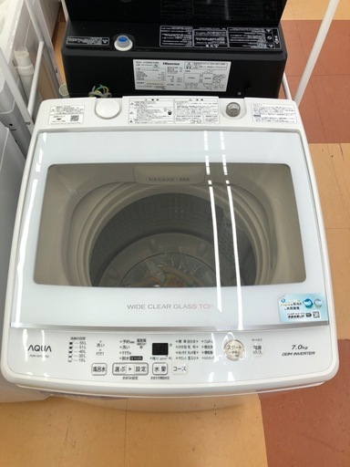 《尼崎市/リサイクルショップドリーム次屋店》★ジモティー割引有★7kg洗濯機　アクア　AQW-GV70H 2019年製　中古品☆尼崎市若王寺☆