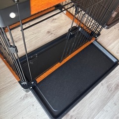DEARBB 犬ケージ 犬サークル 木製犬ケージ ペットケージ 犬ゲージ屋根付き 木製ペットケージ トレー付き ブラウン 幅76.5x奥行55x高さ60cm
の画像