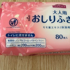 大人用　おしりふき　厚手　80枚　トイレに流せないタイプの画像