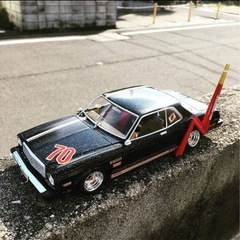 旧車　プラモデルの画像