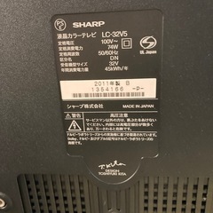 テレビ　シャープ　ＬＣ–32Ｖ5 　２０１１年製の画像