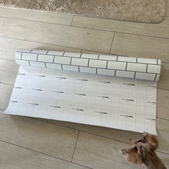 剥がせる壁紙　シール式　サブウェイタイル柄の画像