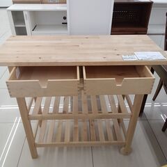★リユースのサカイ日立店★HJ7811 IKEA キャスター付きラック ナチュラルブラウン H90.5×D43×W100 クリーニング済み の画像