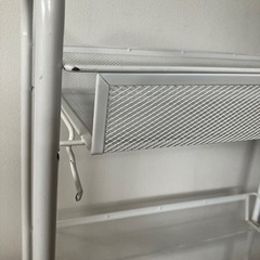 難あり　IKEA  イケア　ラック　HORNAVAN ホールナヴァン ワゴン　ホワイト　スチールワゴン　3段の画像