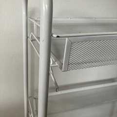 難あり　IKEA  イケア　ラック　HORNAVAN ホールナヴァン ワゴン　ホワイト　スチールワゴン　3段の画像