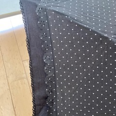 取引中　コットン素材の日傘　ドットプリント　ブラック　※ジャンクの画像