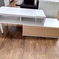 ★リユースのサカイ水戸店★ＴＶ台白H40.5×D35×W79～112クリーニング済みMT5523の画像