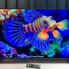 2023年製 50V型 4K HDR ASTEX チューナーレス スマートテレビ AX-MSK50  YouTube Netflix Prime Video ◎の画像
