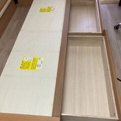 ★配達＆組み立て無料★ 無印良品 MUJI 収納ベッド オーク材 シングルベッド（販売終了品）の画像