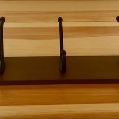 壁掛けフック ウォールハンガー 壁取り付け式 5フック ビンテージ 長方形 バーンウッドの画像