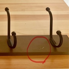 壁掛けフック ウォールハンガー 壁取り付け式 5フック ビンテージ 長方形 バーンウッドの画像