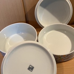 庫山窯　前畑陶器　光琳紅白梅図　観世水　金彩箔散らし　三段重　希少品の画像