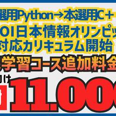 全国可！中高生向けPython自宅学習！自宅にいながら1日15分からでも着実に実力UPの画像