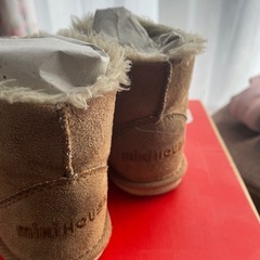 ミキハウス　ムートンブーツ14センチの画像