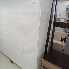 ★リユースのサカイ日立店★HJ7817  キャスター付きハンガーラック ホワイト（カバー） H182×D44×W92 クリーニング済み の画像
