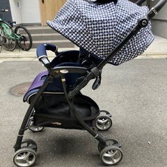 ベビーカー　Aprica ラクーナビッテソファークッション　ネイビーの画像