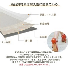【置くだけ、貼ってはがせる】約ホワイト/フロアタイルの画像