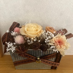 プリザーブドフラワー　ブラウン系①の画像