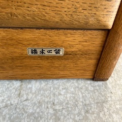 T2509-296 浜木工芸 ガラスキャビネット ナチュラル キズ汚れ有りの画像