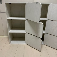 ニトリ　連結できるNカラボ 扉付き 3段の画像