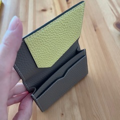 ボナベンチュラ　名刺ケース　エトープ×イエロー　の画像