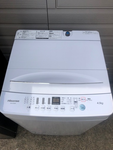 Hisence 洗濯機　HW-E4503 4.5kg 2020年製