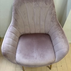 椅子　チェア　ベロア　ASHELの画像