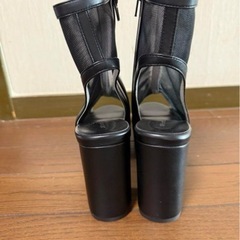 【美品】メッシュオープントゥブーツサンダル オリエンタルトラフィックの画像