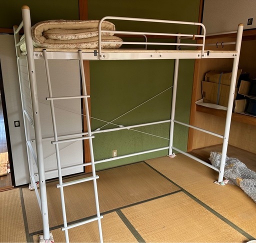 ハイロフトベッド　ホワイト　ロウヤ