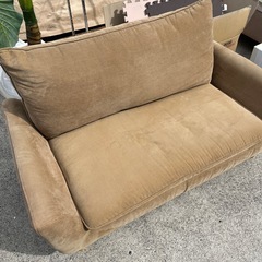 ソファ　2人掛け用　茶色　ブラウンの画像