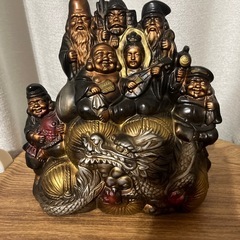 七福神置物インテリア　七福神貯金箱　オブジェ　縁起物　龍　竜　開運グッズの画像