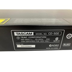 TASCAM CD-500 タスカム CDプレーヤー ②の画像