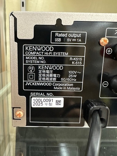 ⭐︎ドリーム荒牧店⭐︎ジモティー割引有⭐︎【クリーニング済み】KENWOOD ミニコンポ　K515 2025年製