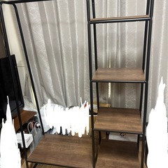 アイリスオーヤマ ハンガーラック ラック付きの画像