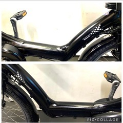 1年保証 送料無料　ブリヂストン　20インチ　子供乗せ　黒色　電動アシスト自転車 g925の画像