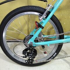 ★お取引可★ASAHI WEEKENDミニベロ 20インチ 7段変速 155cm～ 前後タイヤ🆕 極乗車 配達可の画像