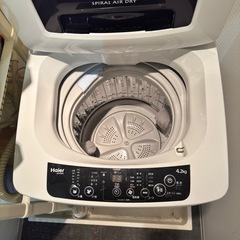 【お譲り先決まりました
】 2015年製　ハイアール　4.2kg　洗濯機の画像