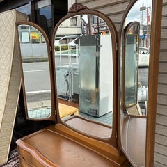 ★レトロ★三面鏡・ドレッサー ロワール 一七半三面 コンセットあり 高さ172cm × 横幅85cm × 奥行き44cm の画像