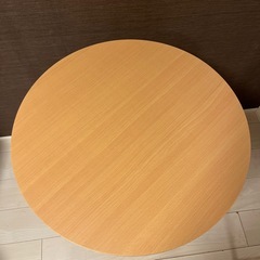 美品✨丸型　カフェテーブル　ナチュラル×ブラックの画像