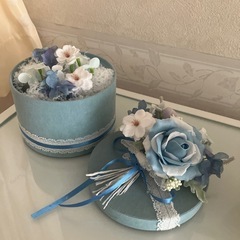 プリザーブドフラワー　ブルー系③の画像