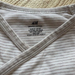 H&M オーガニックコットン 長袖シャツ 6-9M 3枚セットの画像