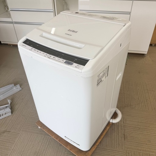 【美品‼️】日立 2018年製 8.0kg全自動洗濯機 高級ガラストップ エアジェット乾燥 ホワイト♪